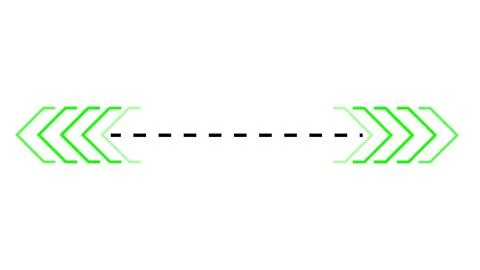Two red arrows separated by a white dotted line motion graphics.Can be used f Illustrazione stock