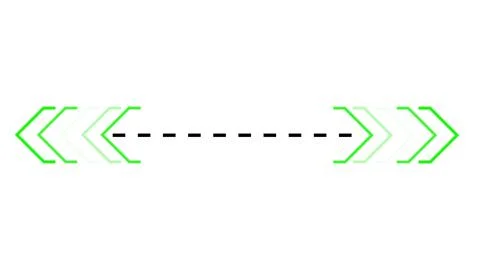 Two red arrows separated by a white dotted line motion graphics.Can be used f Stock Illustration