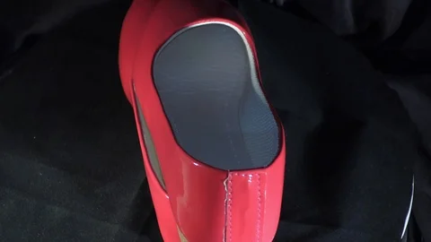 Two red bellies on the top of each other rotating on wheel Stock Footage 111273961