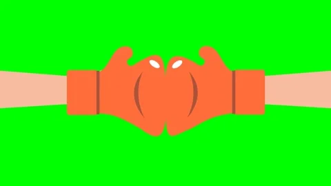 Two red boxing gloves. Boxing with Red gloves. Rivalry, and strategic battles Stock Footage 309015399