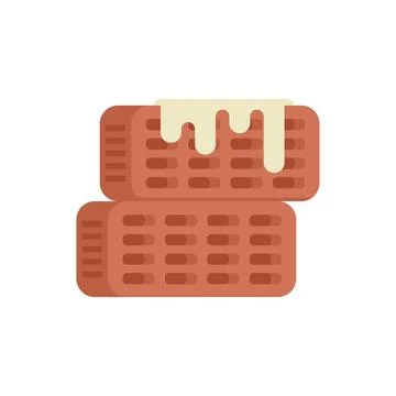 Two red bricks with mortar building a wall Ilustración de archivo