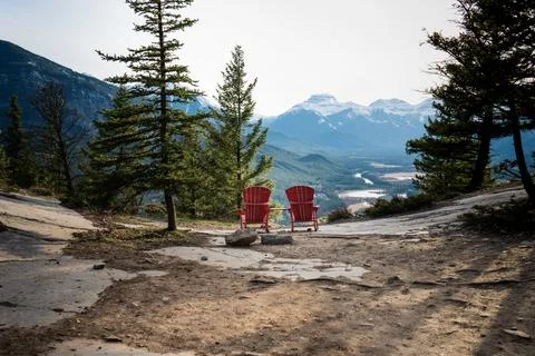Two red chairs Stock Photos