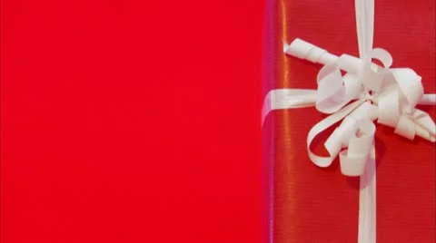 Two red Christmas presents Stock Footage 11312593