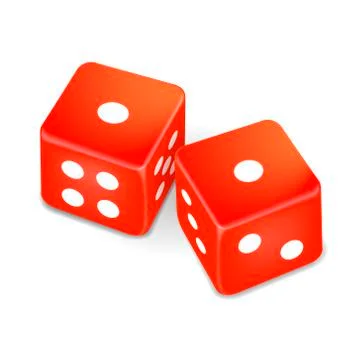 Two red dice Stock Illustration