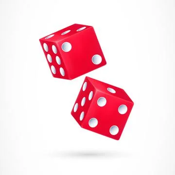 Two Red Dice Illustrazione stock