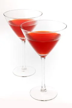 Two red drinks Stock Photos