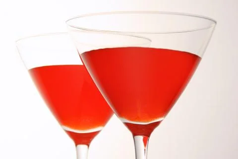 Two red drinks Stock Photos