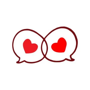 Two red heart Stock Illustration