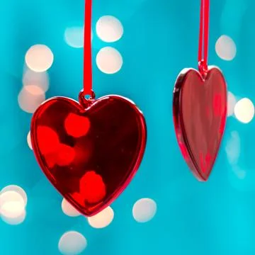 Two red hearts as background. valentines day concept,. Valentines day greetin Photos