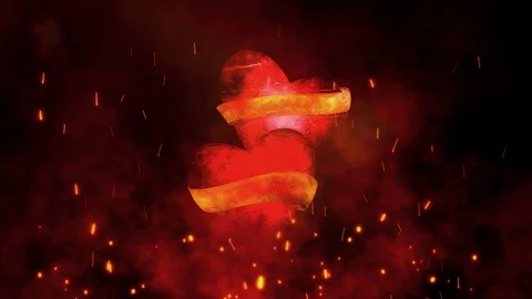 Two red hearts Stock Footage 114249442