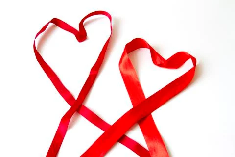 Two red hearts Foto stock