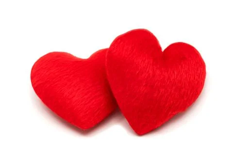 Two red hearts Stock-Fotos