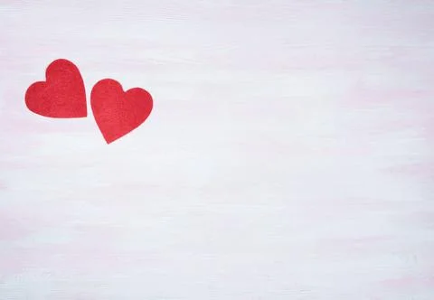 Two red hearts Stock Photos