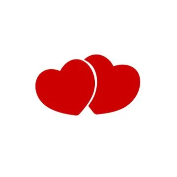 Two red hearts. vector illustration Illustrazione stock