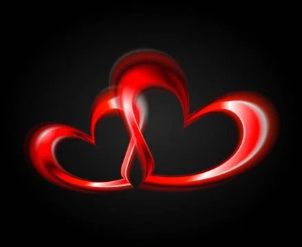 Two red hearts. Vector illustration eps 10 Two red hearts. Vector illustra... Stock Photos