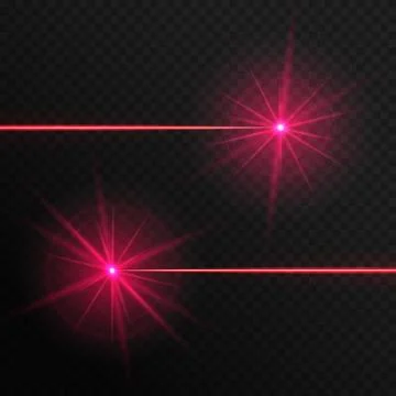 Two red laser beams Stock Illustration