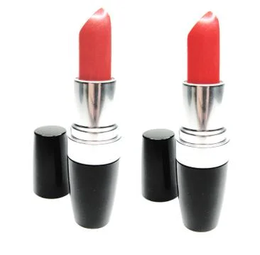 Two red lipsticks Stock Photos