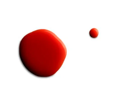 Two red paint stains on white background Stock Illustration