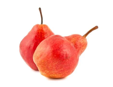Two red ripe pears Stock Photos