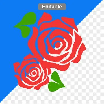 Two red rose petals 스톡 일러스트