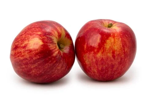 Two red striped apple Stock Photos