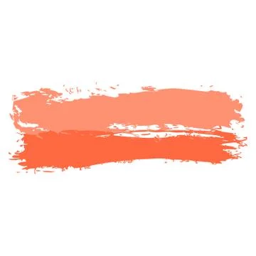 Two Red Tint Brushstroke Paint Illustrazione stock