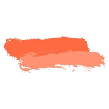 Two Red Tint Brushstroke Paint Stock Illustration