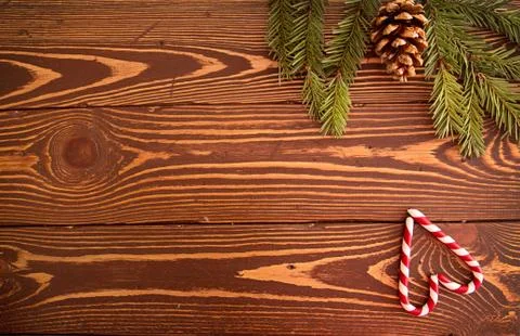 Two red-white candy cane in shape of heart. Stock Photos