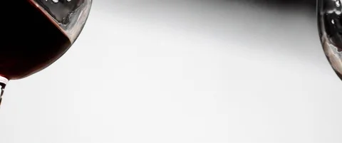 Two red wine glasses crashing in slow motion Stock Footage 85800964