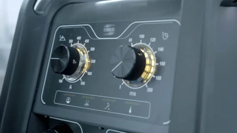 Two regulators that regulate the basic parameters of welding Stock Footage 167570827