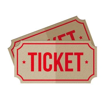 Two retro cinema tickets vector Stock Illustration