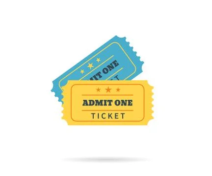 Two retro tickets Stock Illustration