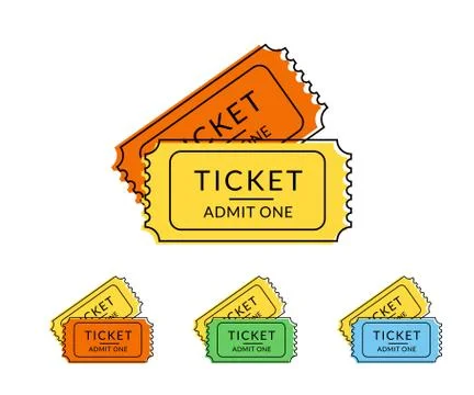 Two retro tickets Stock Illustration
