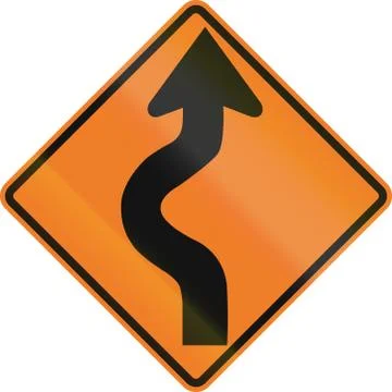 Two-Reverse Curve To The Left in Canada Stock Illustration