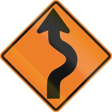 Two-Reverse Curve To The Right in Canada Stock Illustration