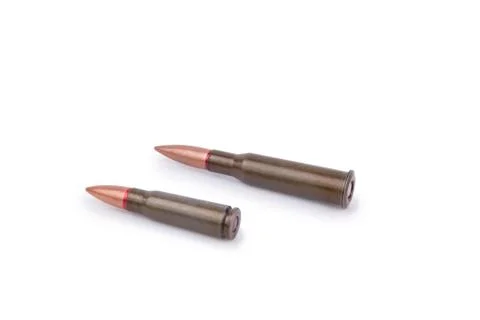Two rifle bullets Stock Photos