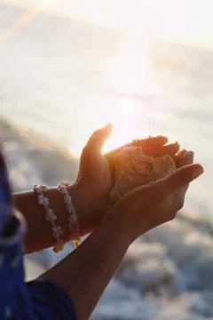 Two ring in the hands Foto stock