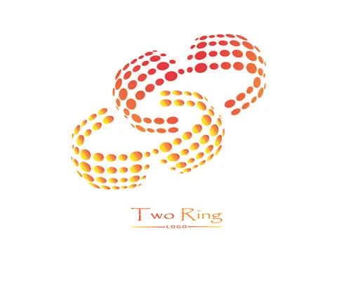 Two Rings Logo Design Template Ilustración de archivo