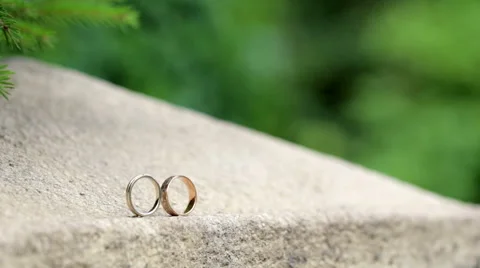 Two rings soft focus Stock Footage 57658753