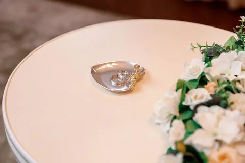 Two rings on a stand Stock Photos