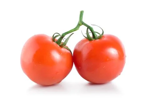 Two ripe tomatoes Stock Photos