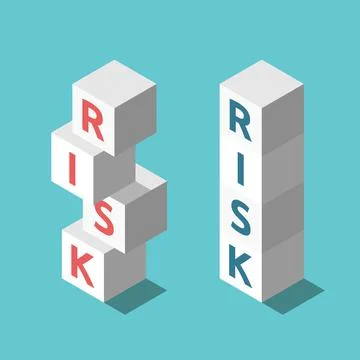 Two risks stacks management Stock Illustration