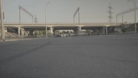 Two rival opposite black and white luxury premium quality sport racing cars star 動画素材 138126134