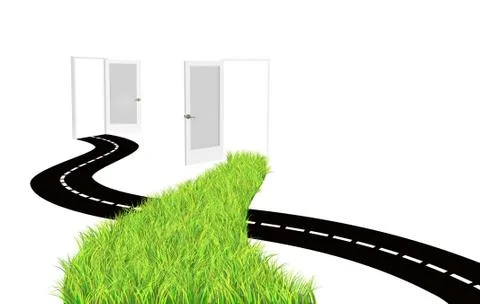 Two road Stock Illustration