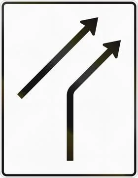 Two Roads Merge Illustrazione stock