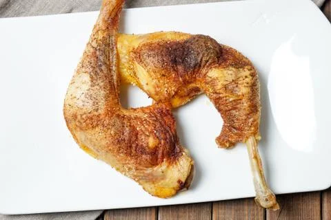Two roasted chicken drumstick Stock Photos