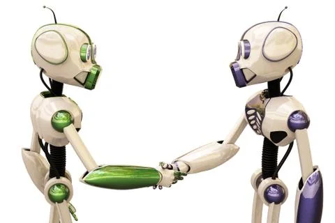 Two robots Stock-Illustration