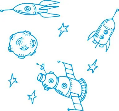 Two rockets Stock Illustration