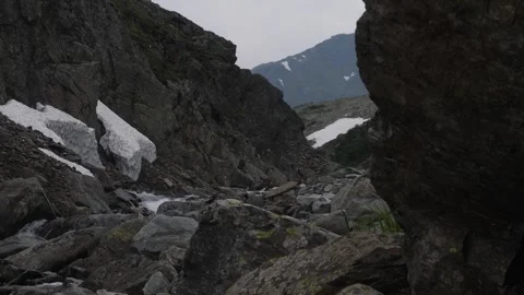 Two rocks and the creek. Ural mountains Stock Footage 269547662
