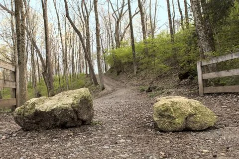 Two rocks and a Path Stock Photos